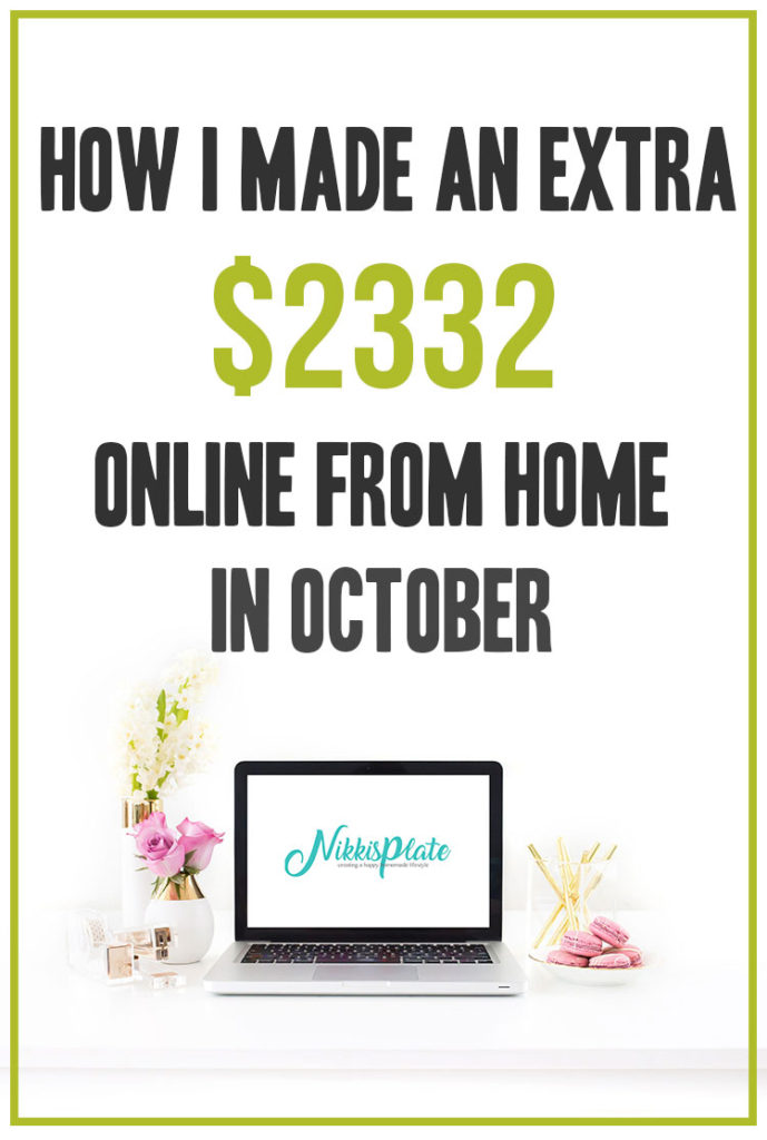 October 2019 Blog Income and Traffic Report: How I made $2332 blogging this month; Details on how I made money blogging including tips and goals for November 2019!