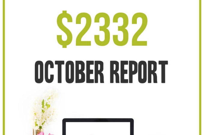 October 2019 Blog Income and Traffic Report: How I made $2332 blogging this month; Details on how I made money blogging including tips and goals for November 2019!