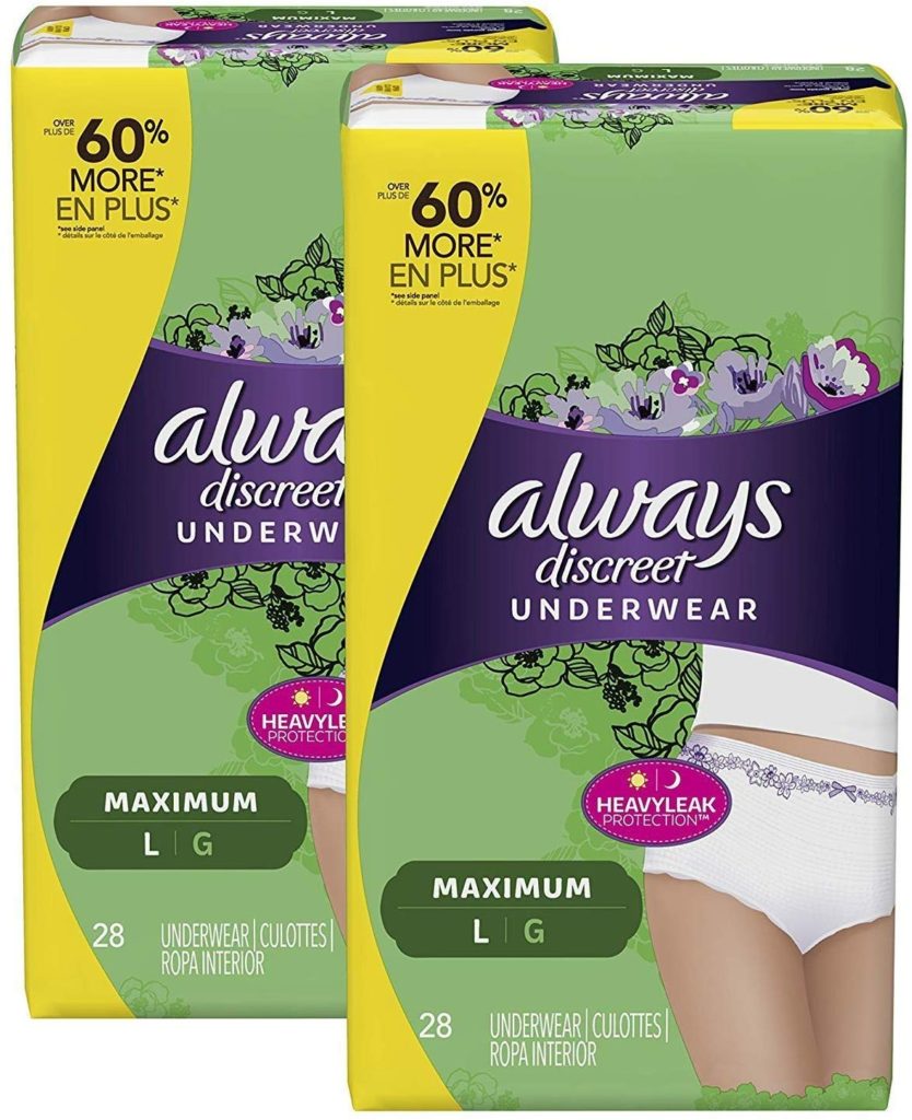 My Postpartum Must Haves: Always Discreet underwear - perfect for postpartum moms!