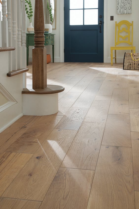 Hardwood Floor Inspiration; Here are some hardwood floor types and colours with pros and cons! If you are in the market for hard wood flooring then this is the post for you! #hardwoodflooring - Nikki's Plate