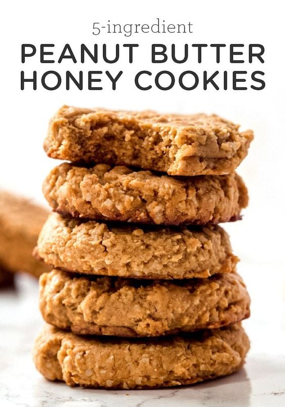 Honey Peanut Butter Cookies are sweet and salty, soft and delicious! They're the perfect cookie to enjoy with some milk for a healthy treat.