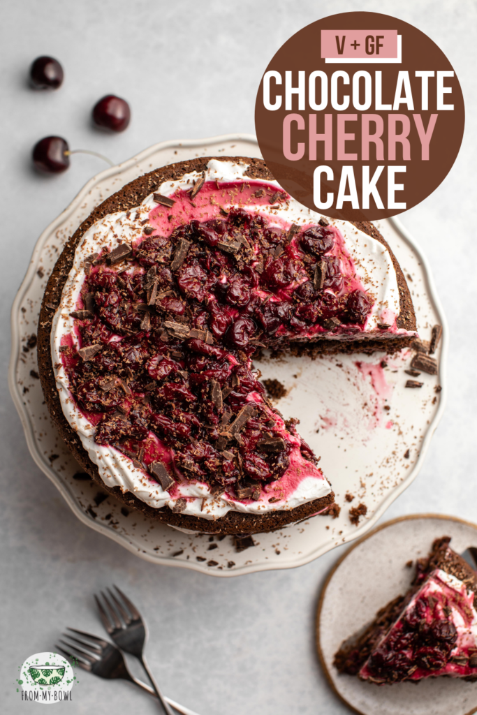Make this vegan and gluten free chocolate cherry cake for a holiday party or as a treat yourself healthy dessert.