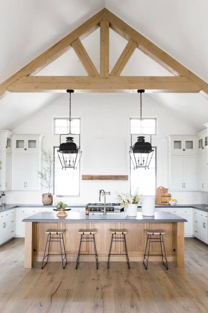 11 Best Kitchens by Studio McGee; The high vaulted ceilings in this kitchen really open the space up! It's so nice to have so much storage and natural light