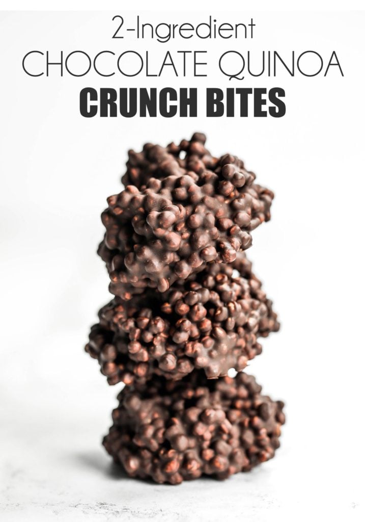 Chocolate Quinoa Crunch Bites are a healthy dessert that satisfies even the toughest chocolate cravings!