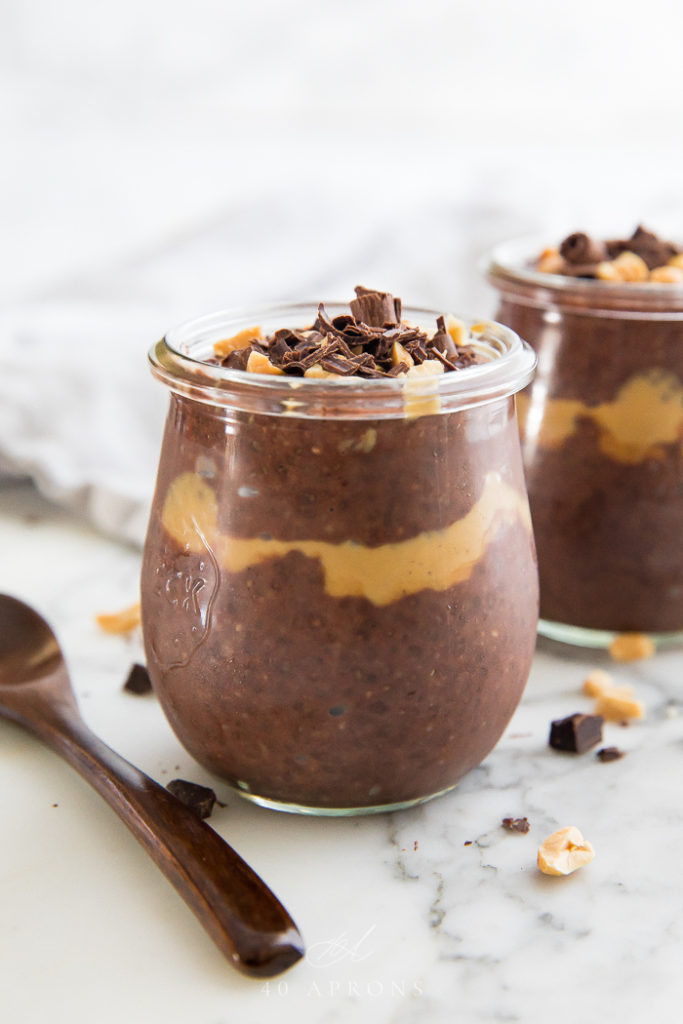 Make this peanut butter and chocolate chia pudding ahead of time and you'll always have a healthy dessert on hand to enjoy after a long day.