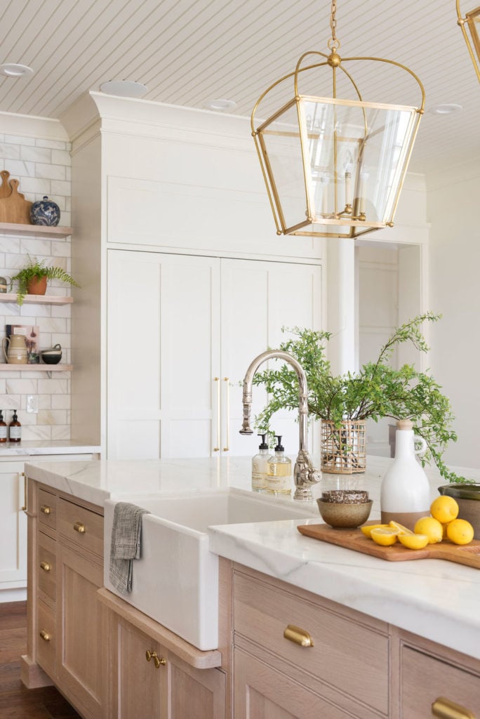 11 Best Kitchens by Studio McGee; I love the light wood cabinetry in this farmhouse style kitchen!  