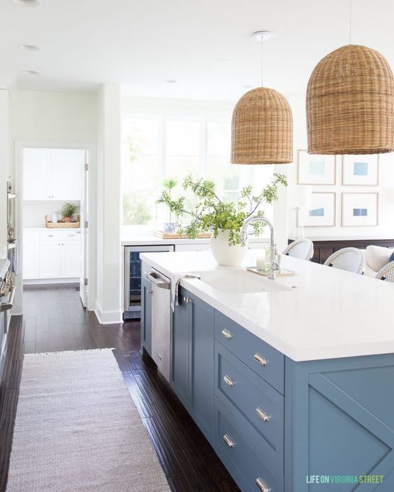 Pretty Blue Kitchen Design Ideas; scrap the white kitchens, blue kitchens are the hottest new design trend! Here are some beautiful examples of all blue kitchens!