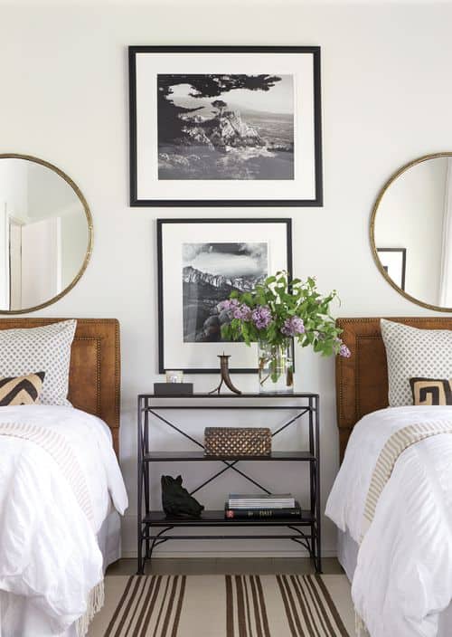 Here are 9 bedroom style tips for twins! Take a classic children's bedroom and off a stylish twin twist with these unique interior design ideas! #TwinBedrooms #TwinRooms || Nikki's Plate