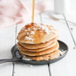 The Best Healthy Pancake Recipe; looking for healthy gluten free and dairy free pancakes? Look no further! Enjoy these fluffy soft delicious pancakes. The secret is in the gluten free flour, almond milk and coconut oil! #glutenfreepancakes #dairyfreepancakes