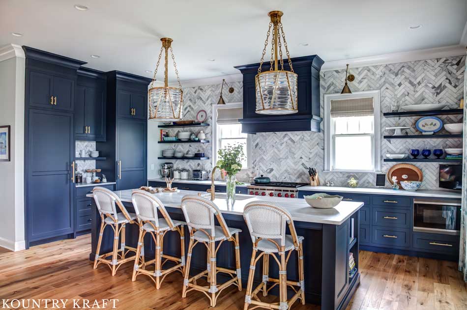 Pretty Blue Kitchen Design Ideas; scrap the white kitchens, blue kitchens are the hottest new design trend! Here are some beautiful examples of all blue kitchens!