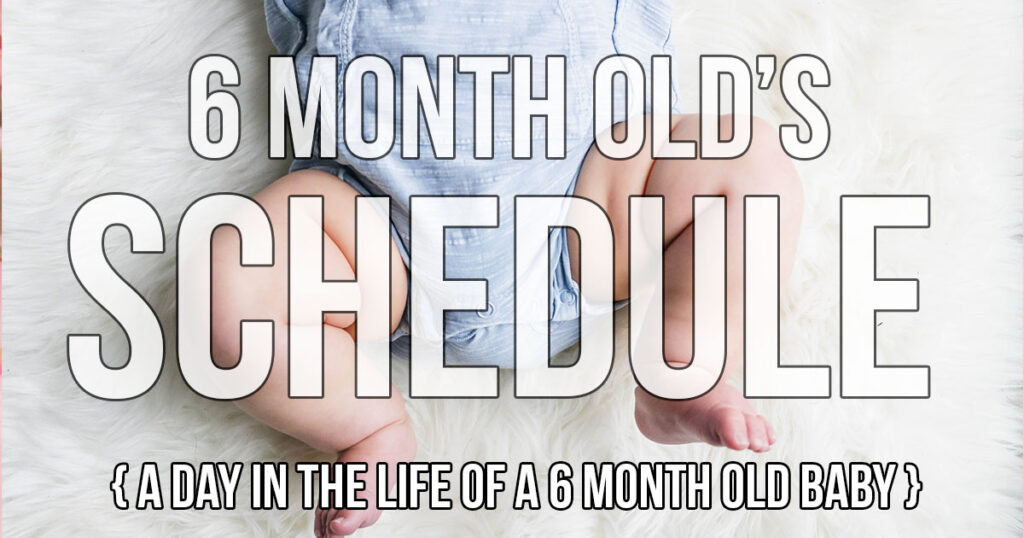 6 month old schedule 'Day In The Life With A 6 Month Old Baby' post! Our routine is pretty functional now and works well with our family!