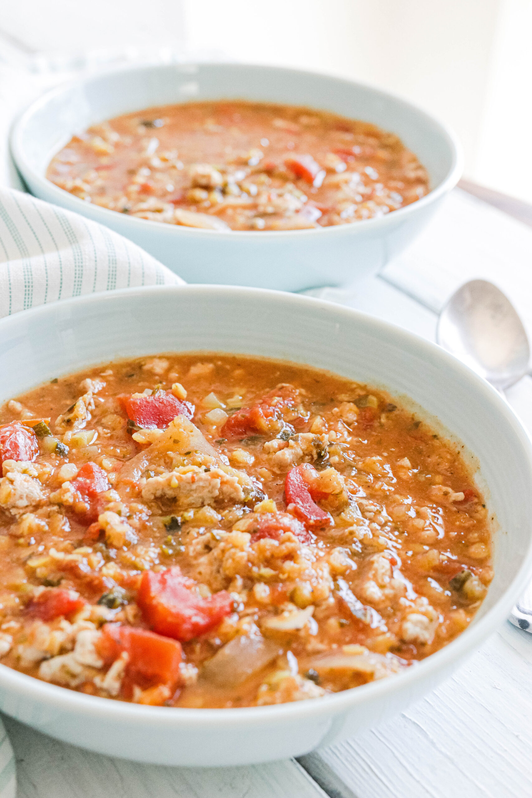 A curry lentil and turkey stew cooked in a slow cooker. Hearty and warm, protein packed, warm curried tomato based stew. Gluten Free and Dairy Free.