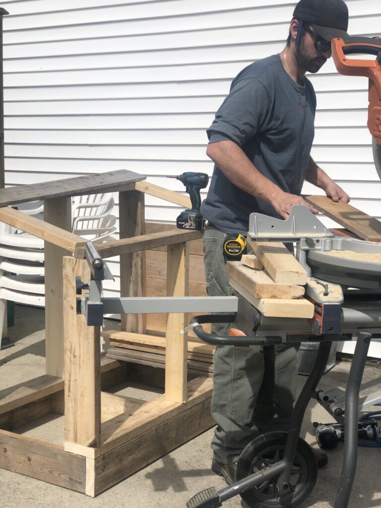 How to Build an Outdoor Garbage Box; a do it yourself guide for building a garbage box storage unit. Free up room in your garage and sheds with this easy to follow garbage storage plan.