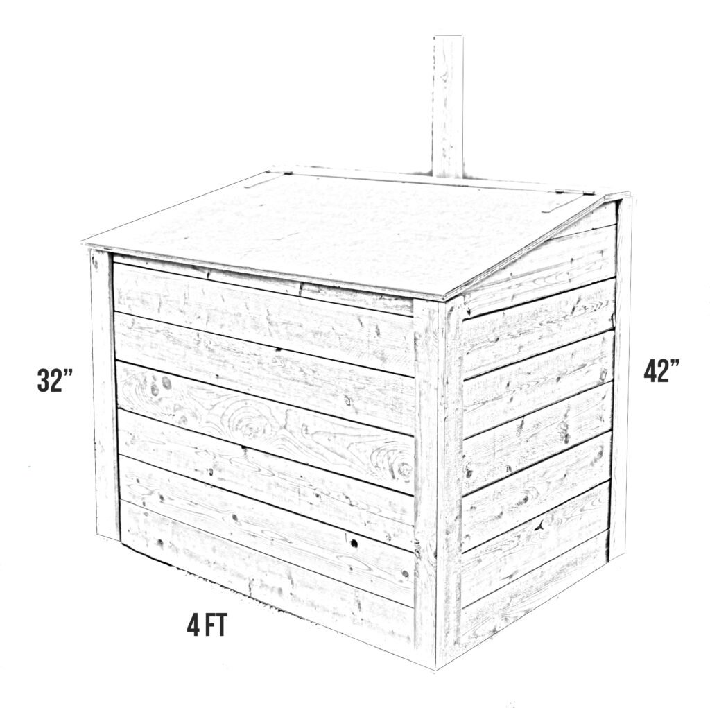 Garbage box sketch measurements