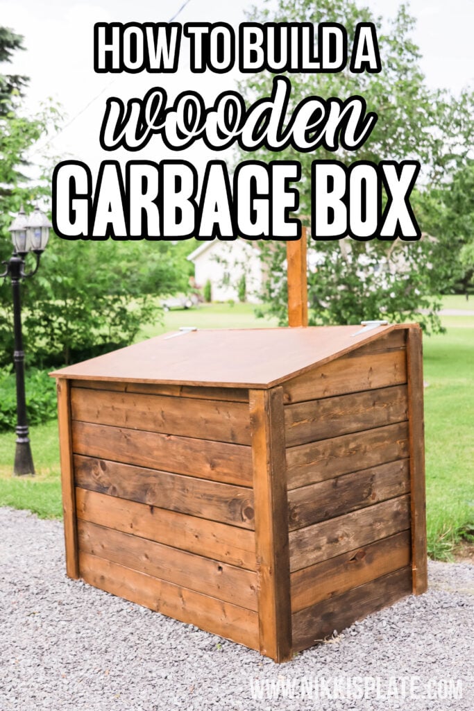 DIY Trash Can Cover {Build it with FREE PLANS!}