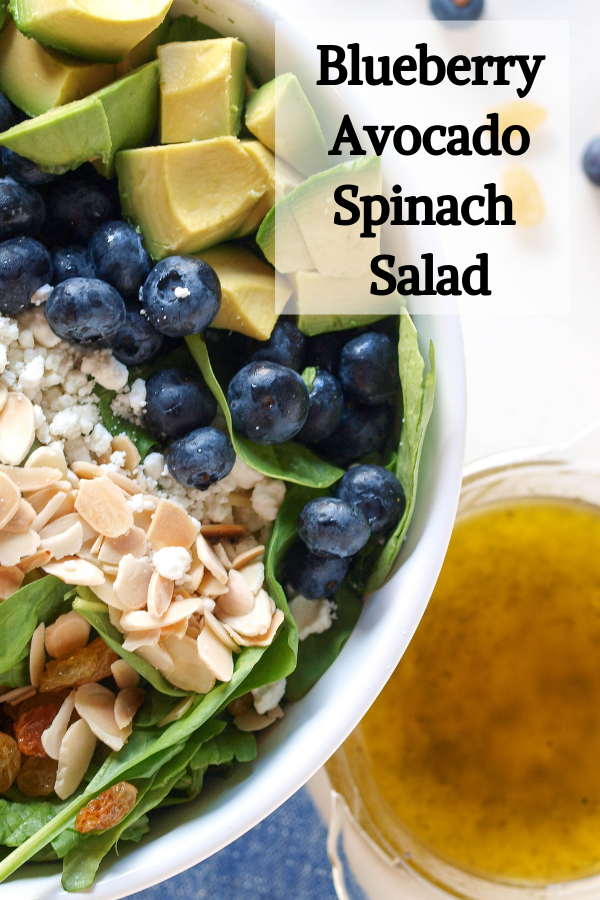 10 salad recipes for fast weight loss: Blueberry and Avocado Spinach Salad