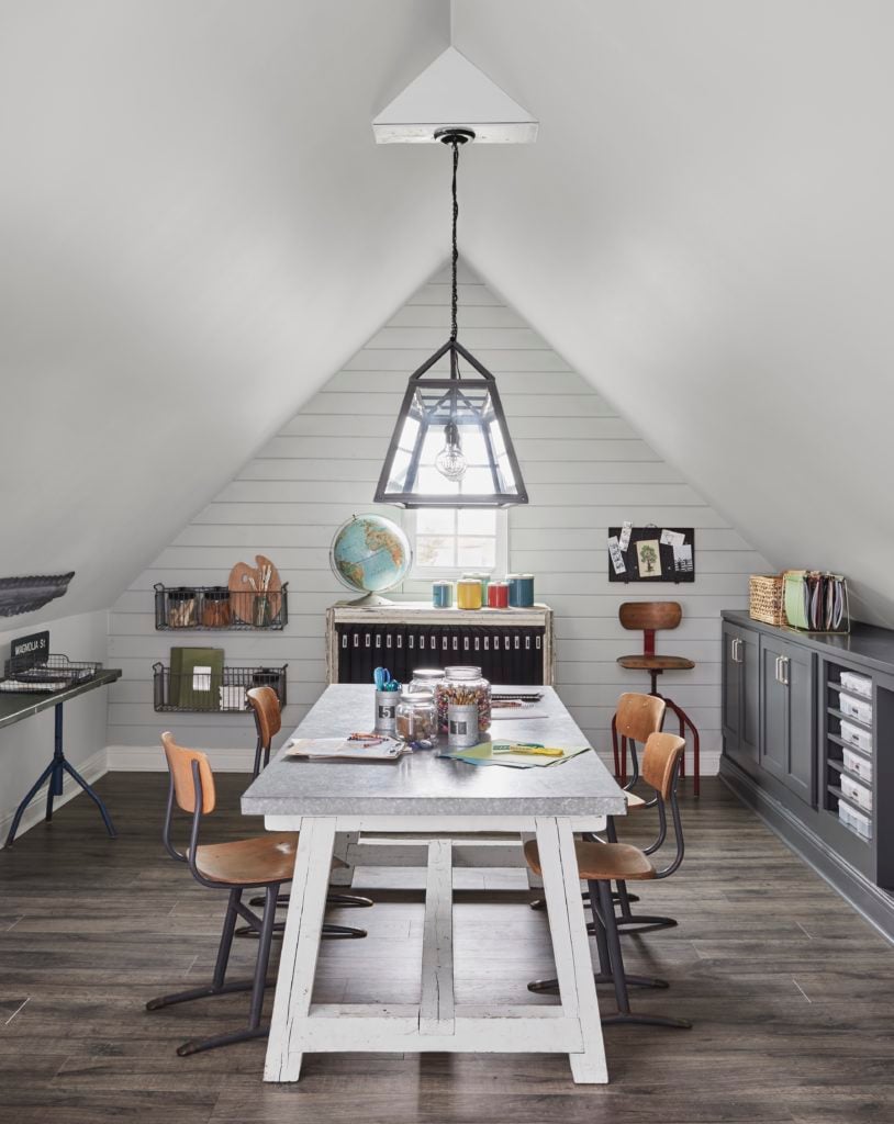 craft room; Joanna Gaines Full Farmhouse Tour: Entire look inside Chip and Joanna Gaines's home