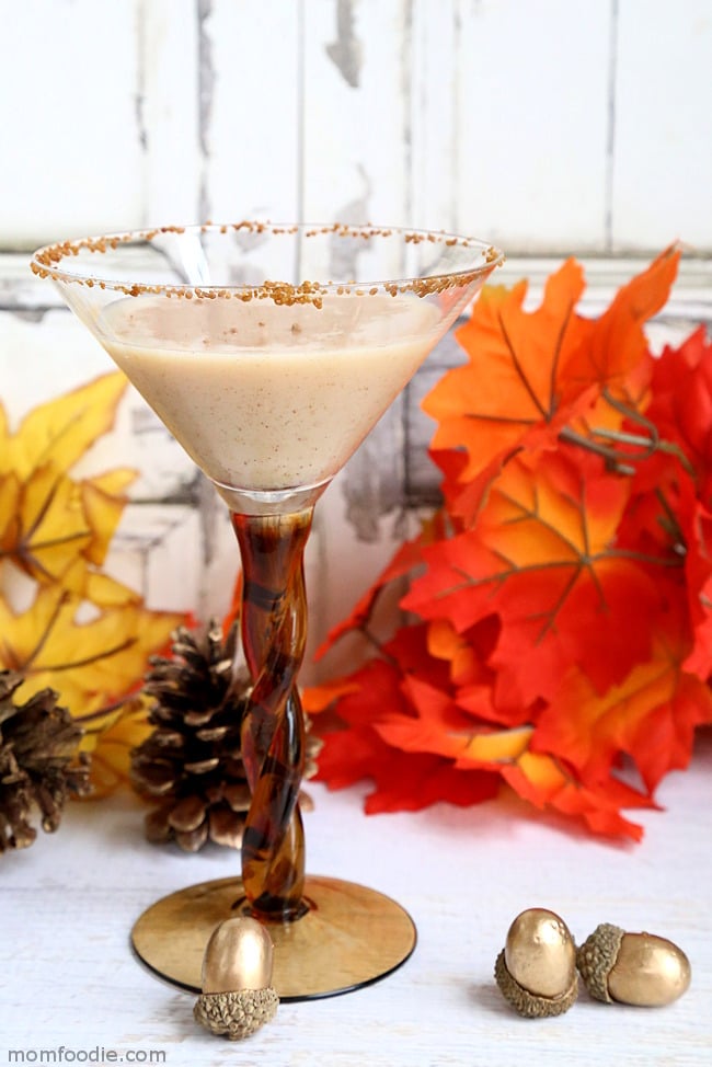 Pumpkin Pie Martini Recipe - 15 Delicious Pumpkin Drinks for Foodies; Easy and tasty fall drinks to sip on during the autumn season! 