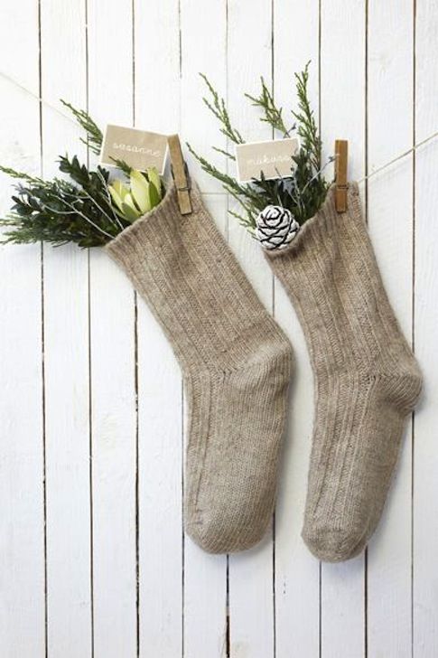 Where to Hang Stockings if You Don't Have a Fireplace; Christmas Decorations, rustic stockings