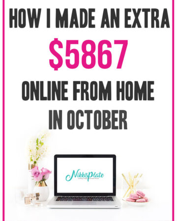 How I Made $5867 Blogging in October 2020; Details on how I made money blogging including tips and goals for the next month!