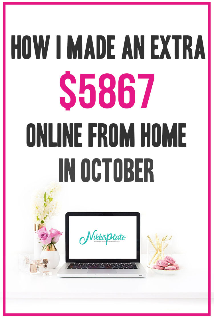 How I Made $5867 Blogging in October 2020; Details on how I made money blogging including tips and goals for the next month!