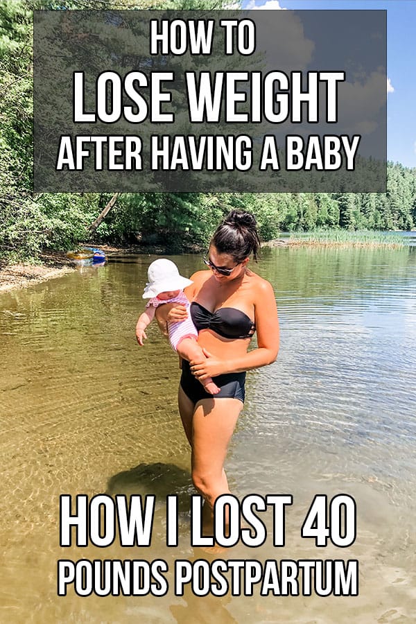 How To Loose Weight After Having A Baby: Everything I Did to Loose 40 Pounds Postpartum; Tips and easy ways to loose baby gains! #weightloss 