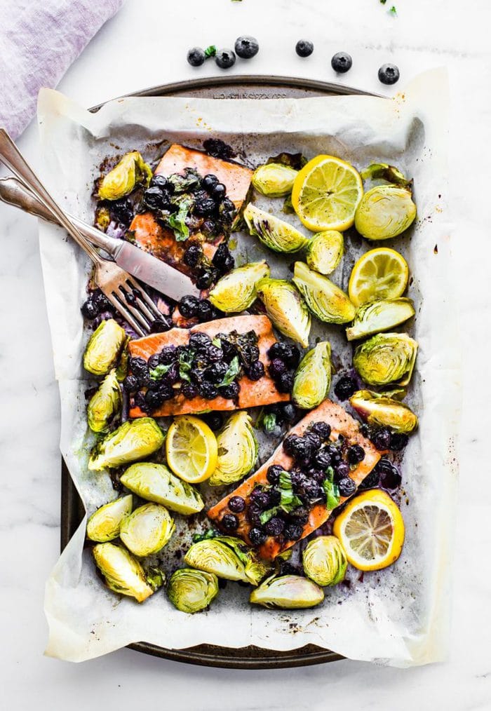 11 Sheet Pan Meals for Fast Weight Loss; Easy and quick meals made on one sheet pan that aid in rapid weigh loss! Eat healthy and get lean! Salmon Brussel sprouts