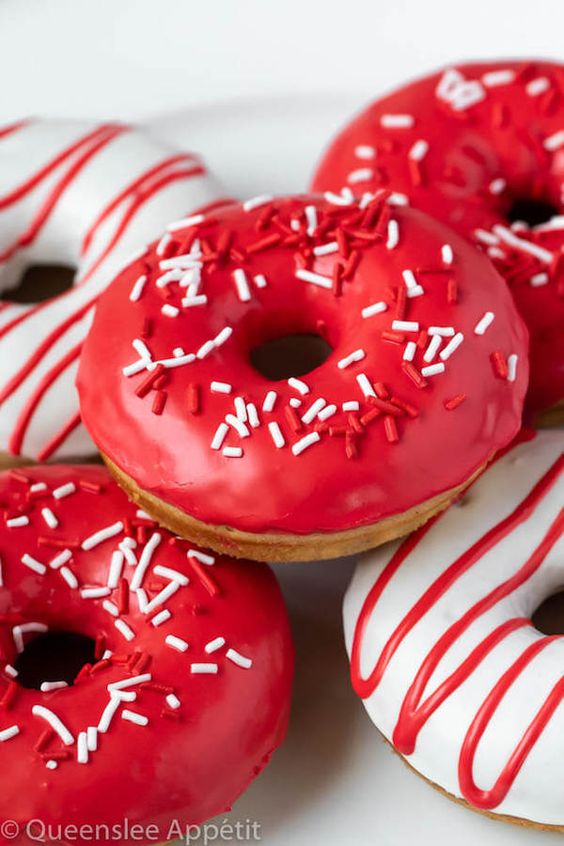 Canada Day Food Ideas: Recipes and Drinks - Red and White Donuts