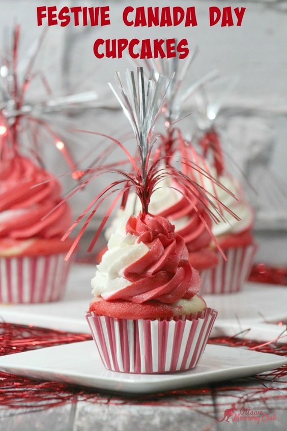 Canada Day Food Ideas: Recipes and Drinks - Red and White Cupcakes