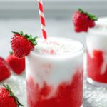 Canada Day Food Ideas: Recipes and Drinks - red and white strawberry coconut daiquiri