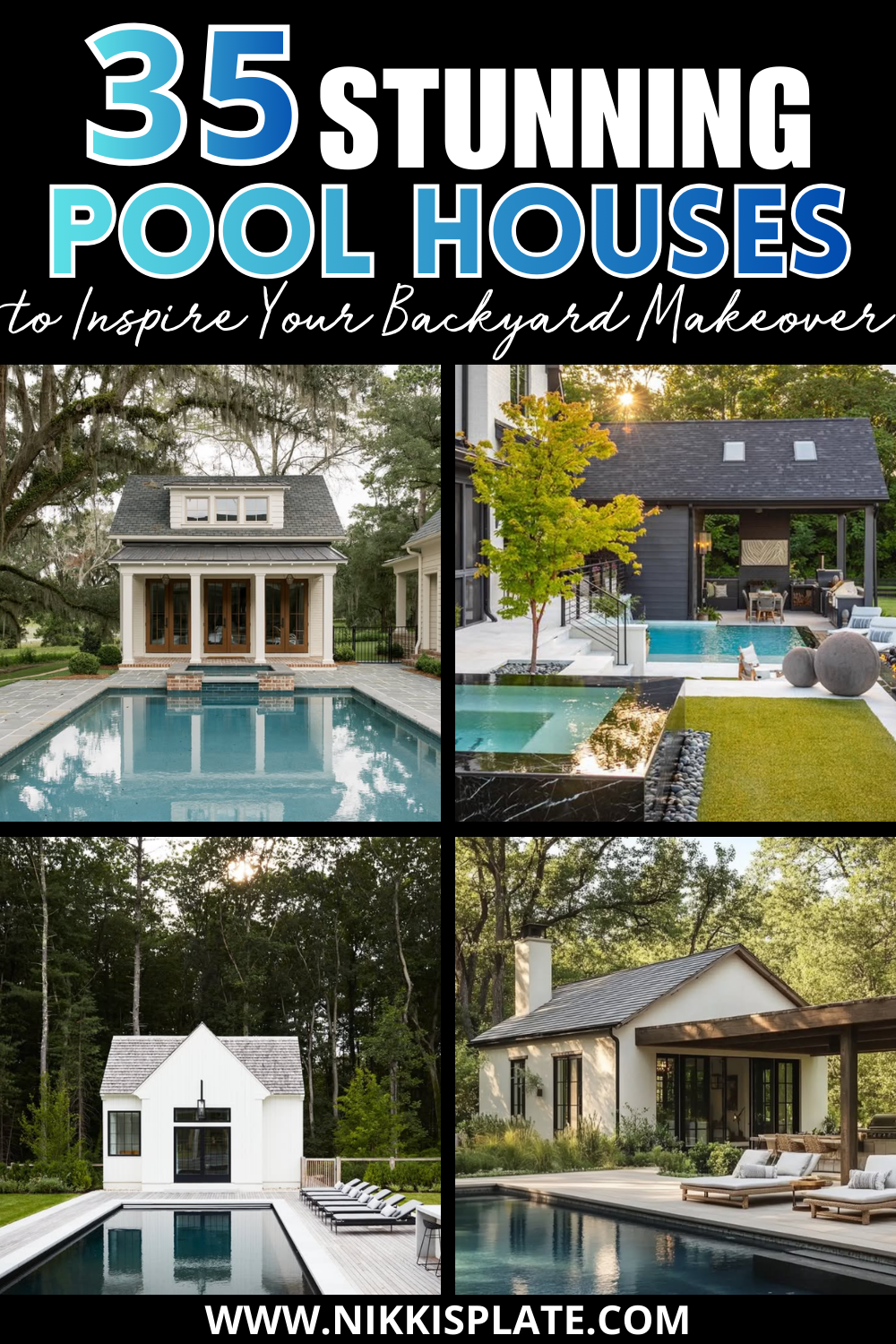 Dreaming of a backyard upgrade? 🤍 Dive into these 35 stunning pool houses featuring modern farmhouse, classic shingle, cozy cottage, and sleek contemporary designs. Whether you’re planning a full backyard makeover or just gathering inspiration, these beautiful pool house ideas will spark your next outdoor project. ✨🏡💦 #PoolHouse #BackyardInspo #OutdoorLiving #BackyardMakeover #LuxuryBackyard #ModernFarmhouse #HomeInspiration