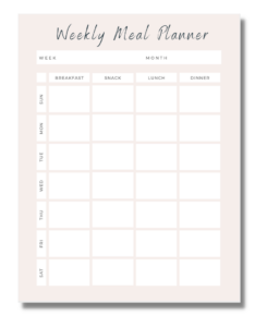 Free Weekly Meal Planner