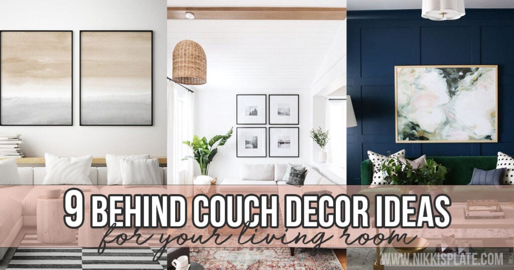 Behind Couch Decor Ideas for Your Living Room; Here are some creative decorations to put on the wall behind your couch! 