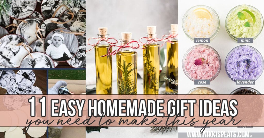 Easy Homemade Gift Ideas to Make this Year! Here are some simple yet thoughtful homemade present ideas to gift to your family and friends this year!