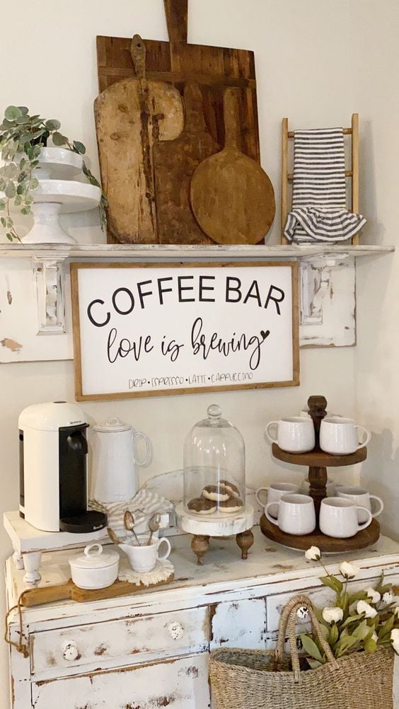 9 Home Coffee Bar Must Haves to Make You Feel Like a Real Barista; If you’re interested in making coffee drinks at home, here are basic home coffee bar must haves to help you get started.