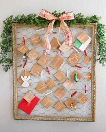 Our Christmas Activity Advent Calendar; everyday until Christmas, our toddler will open a hanging card to see what fun Christmas activity or adventure we will be doing that day! Chocolate free advent calendar idea!