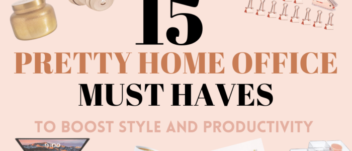 15 Pretty Home Office Must Haves to Boost Style and Productivity; When it comes to home office design, the right tools for the job are essential. Here are 15 pretty must have items to help you stay organized, productive and stylish.