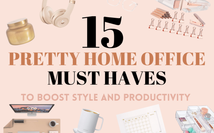 15 Pretty Home Office Must Haves to Boost Style and Productivity; When it comes to home office design, the right tools for the job are essential. Here are 15 pretty must have items to help you stay organized, productive and stylish.