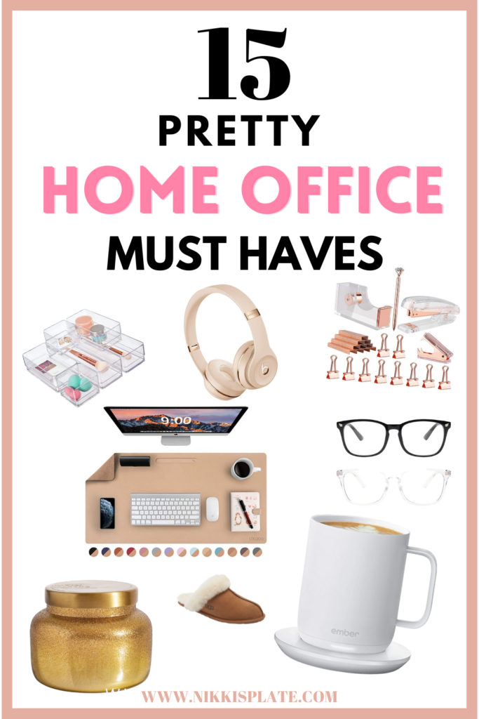 15 Pretty Home Office Must Haves to Boost Style and Productivity; When it comes to home office design, the right tools for the job are essential. Here are 15 pretty must have items to help you stay organized, productive and stylish.