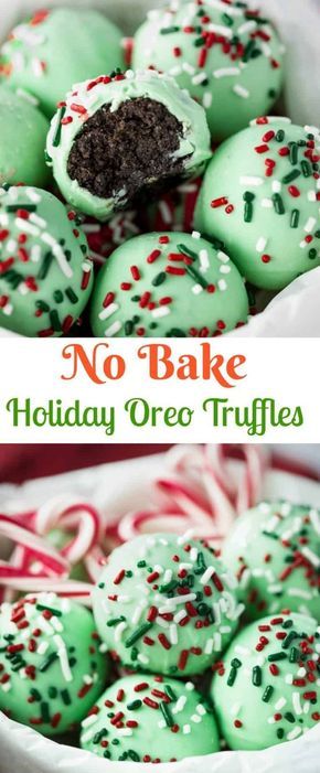 No Bake Holiday Oreo Truffles - 15 Inexpensive No Bake Christmas Desserts to Impress Your Friends and Family! 