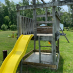 Our Backyard Playset Makeover; Check out how a little hard work and a few dollars can completely change the look of any playground for kids!