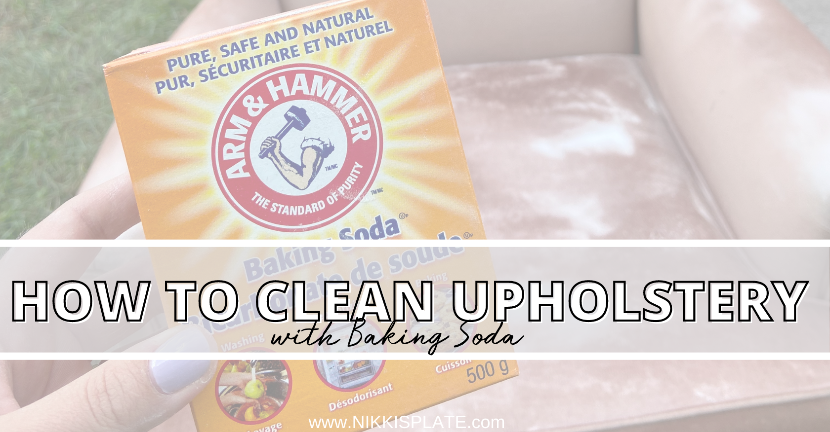How To Clean Upholstered Chairs with Baking Soda; Learn how to clean upholstery chairs with baking soda to remove spills from kids, food stains, dirt, odors from pets, and other smudges/stains!