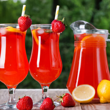 Homemade Strawberry Lemonade Recipe; The perfect homemade strawberry lemonade recipe for summer. Tips for the best way to create strawberry lemonade at home!