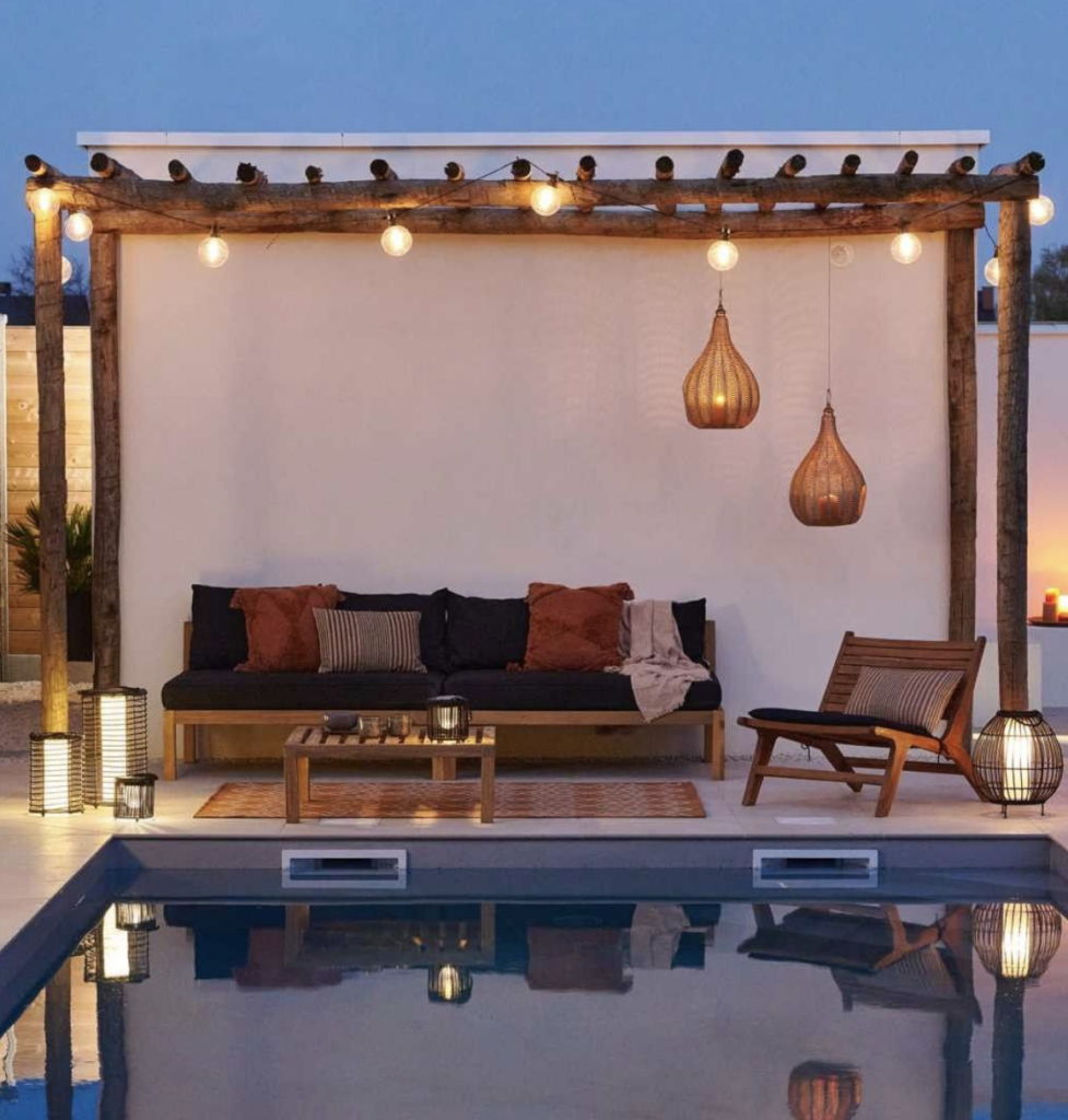 Patio lights string ideas; Transform your outdoor area into an entertaining hub with these 27 light string patio ideas. gazebo and perogla