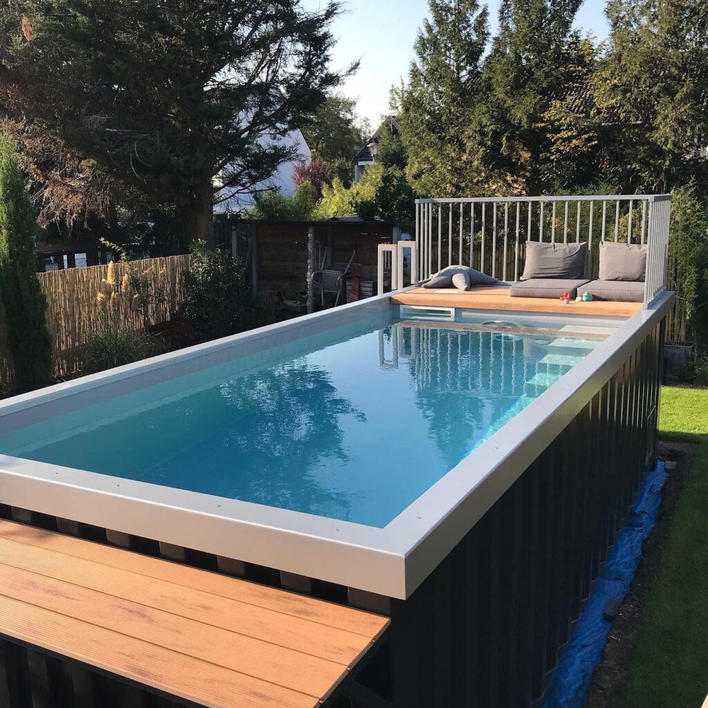 Luxury Above Ground Pools; swimming pools that make your yard look like a million bucks! Everything you want in an above ground swimming pool.