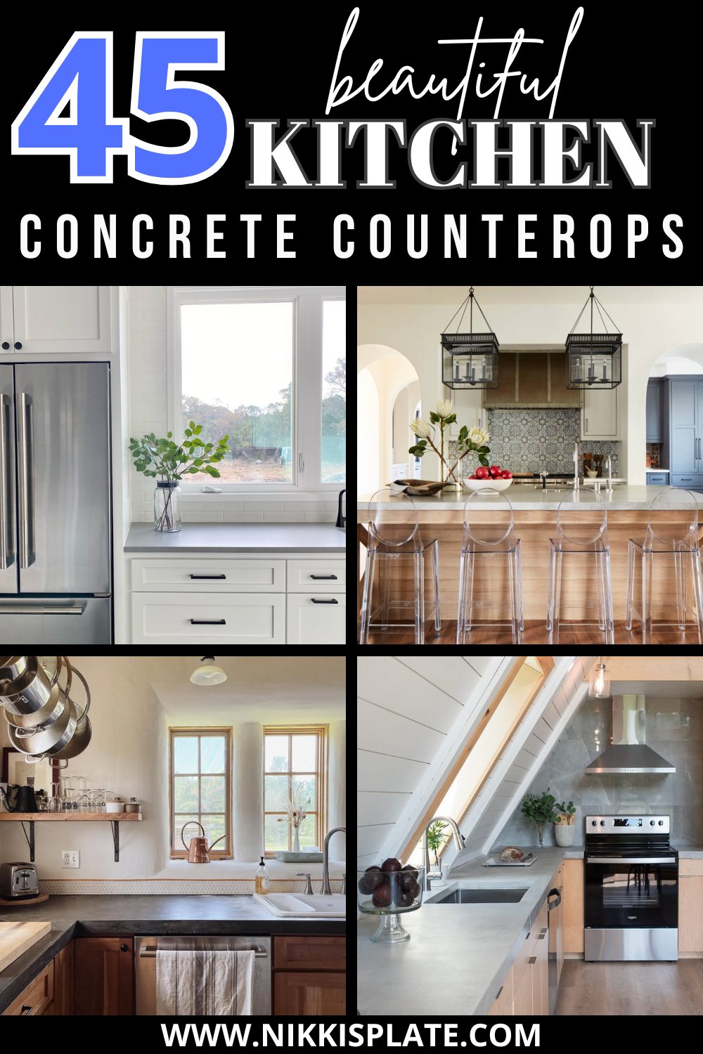Explore 45 stunning kitchens with concrete countertops. Discover ideas for concrete countertops for kitchen, kitchen cabinets with concrete countertops, & kitchen concrete cabinets to inspire your remodel.