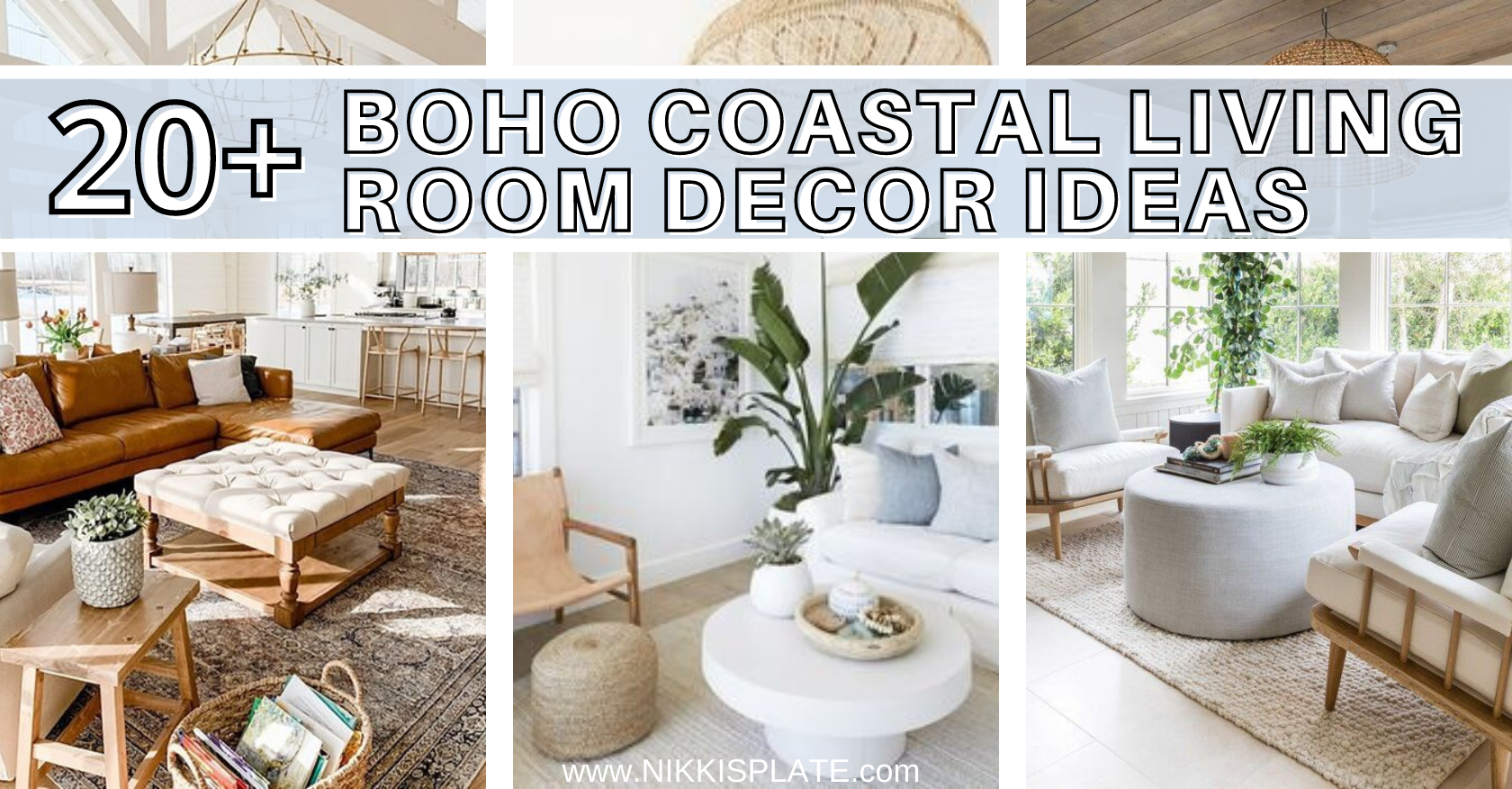 20 Boho Coastal Living Room Decor Ideas - Nikki's Plate