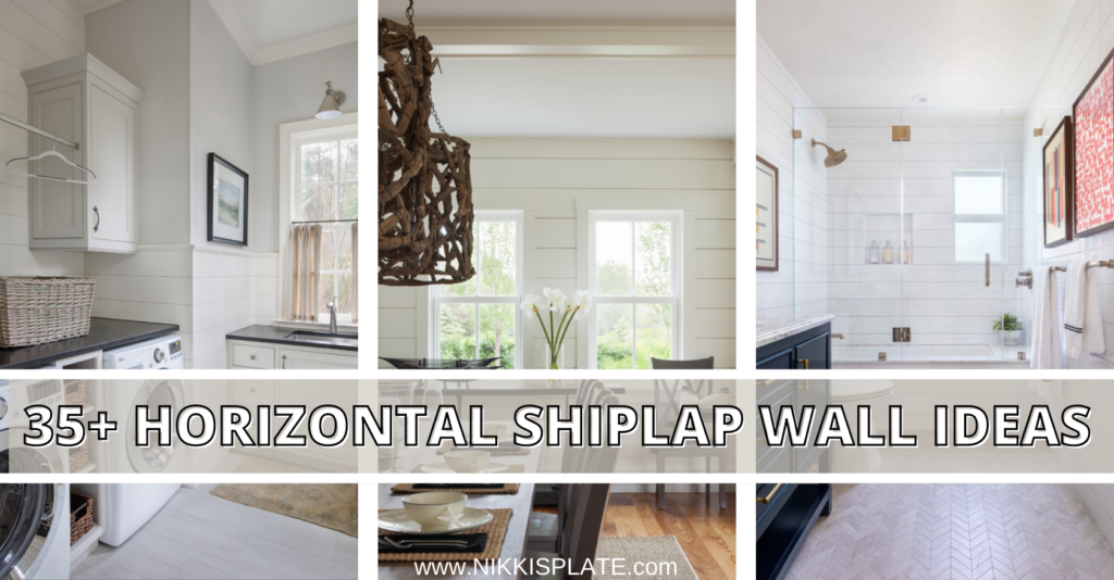 35 Horizontal Shiplap Wall Ideas; The shiplap is a board mounted horizontally with exposed tongue to give the impression of a single wide plank. Here are 35 shiplap accent wall ideas for a cozy home. 