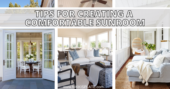 Tips for Creating a Comfortable Sunroom; Everything you need to know about designing the perfect sunroom for your home! Sunroom ideas, Sunroom decor and sunroom furniture!