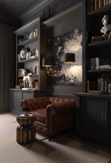 25 Dark Home Office Designs for a Moody Vibe - Nikki's Plate
